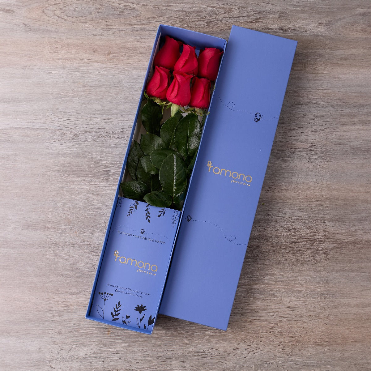 Caja de Rosas x 6