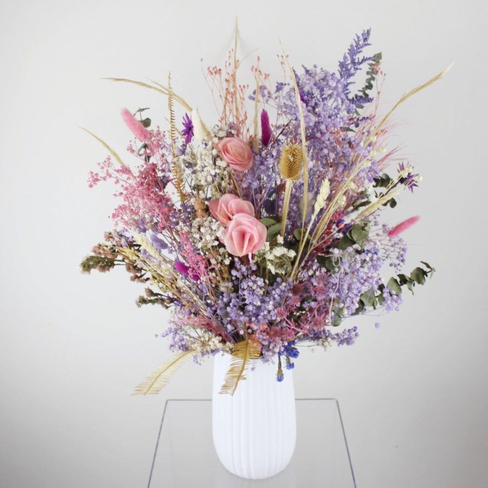 Ramo Pink and Purple Dry - Ramona Floristería 💐