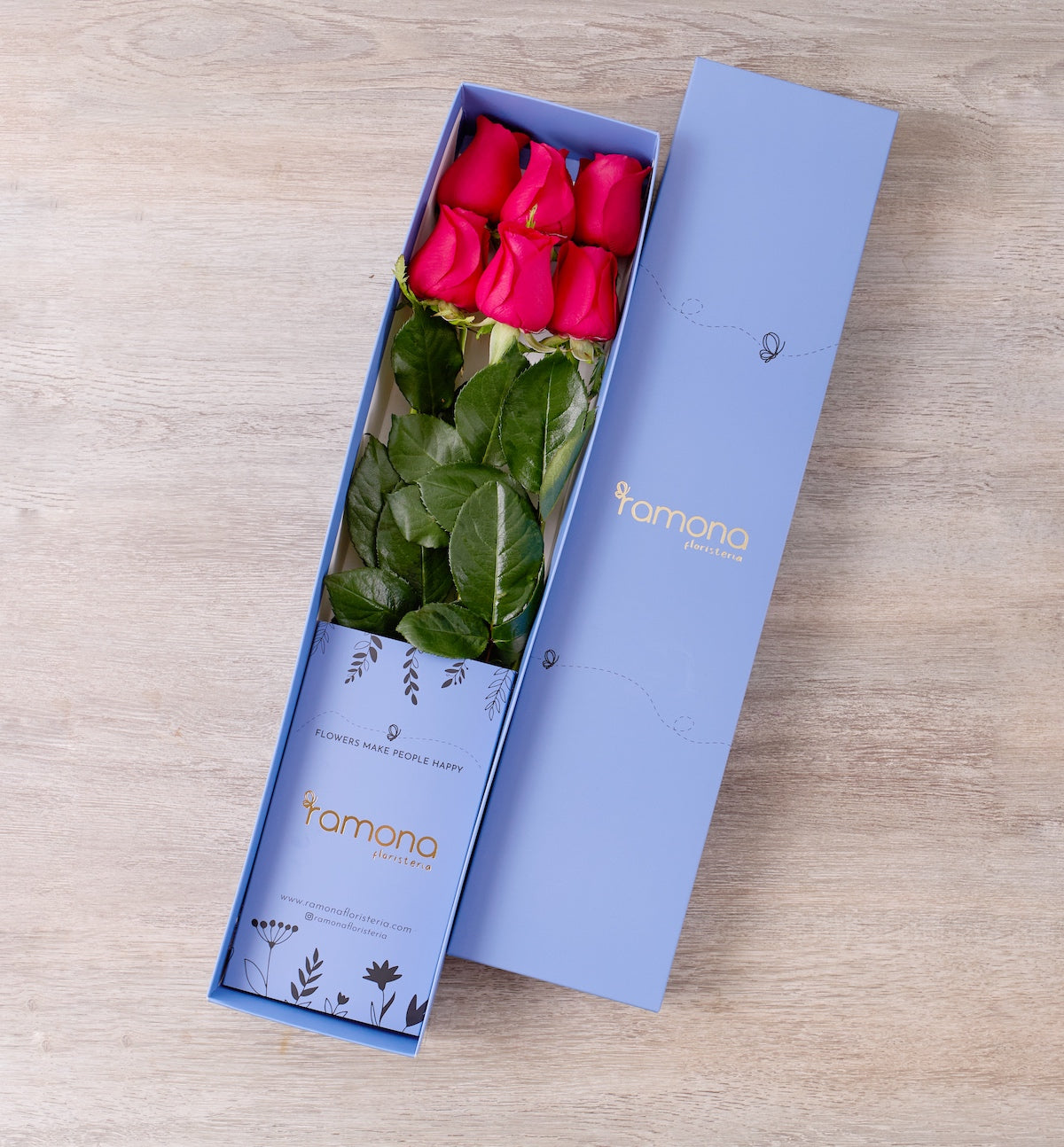 Caja de Rosas x 6 - SV2026 - Ramona Floristería 💐