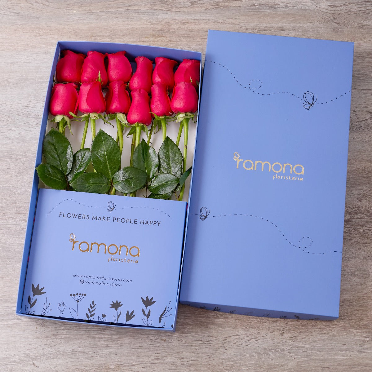 Caja de Rosas x 12 - SV2026 - Ramona Floristería 💐