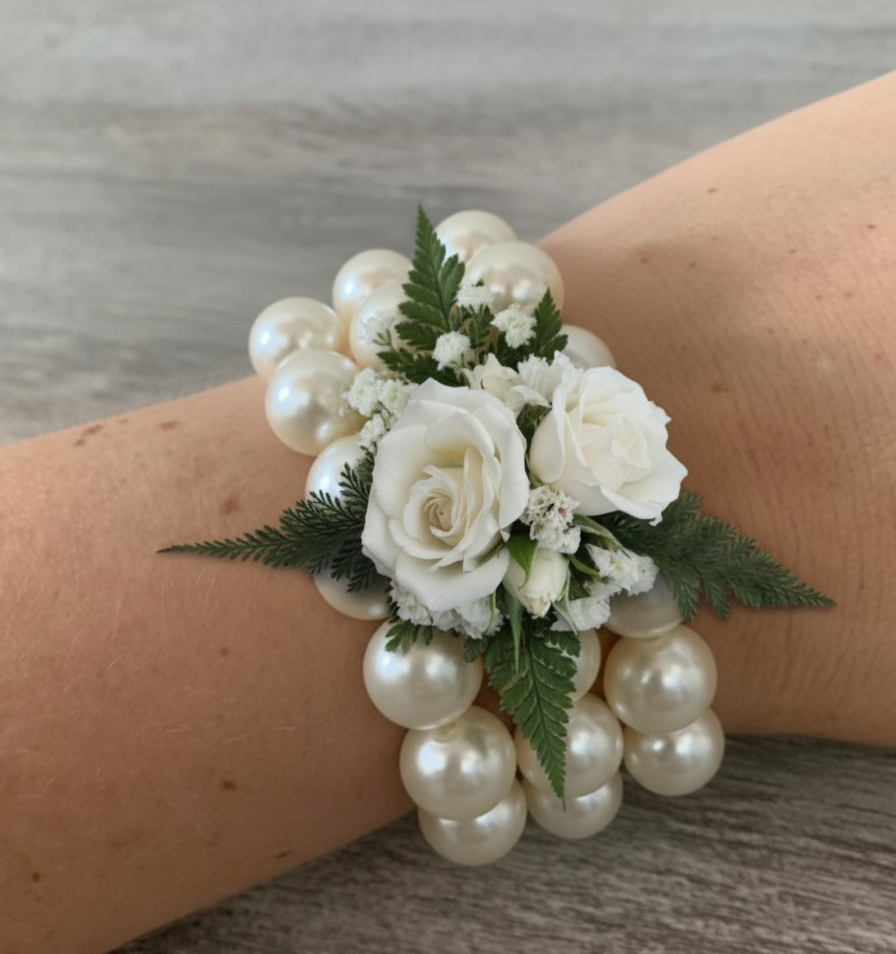 Corsage de Mano con Min Rosa Pre Prom