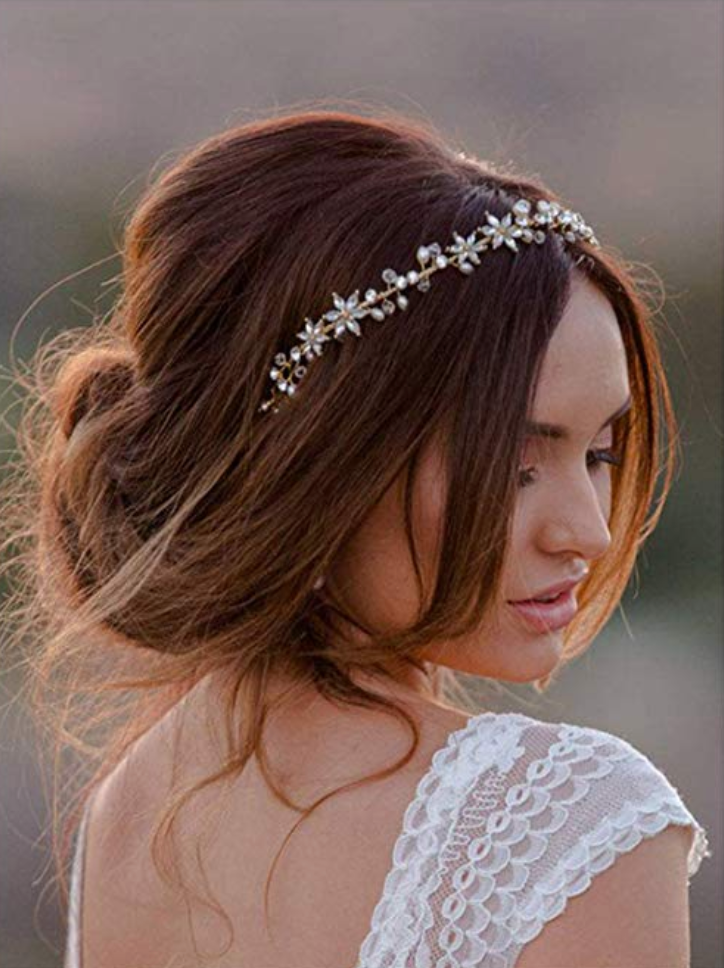 Tocado flores y brillos - Ramona Floristería 💐