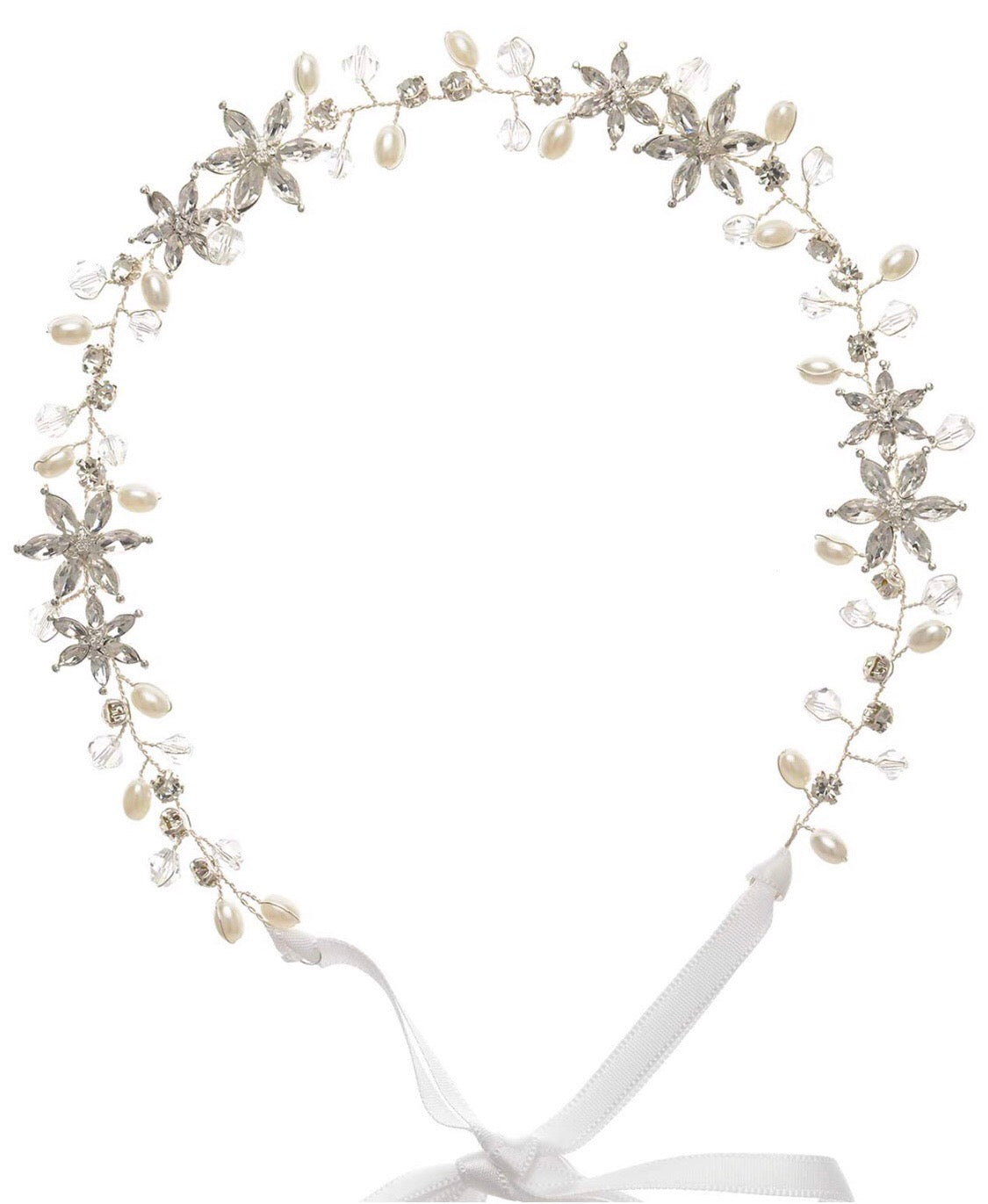 Tocado flores y brillos - Ramona Floristería 💐